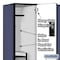 Salsbury Industries Wardrobe Locker, 45" W, 18" D, 76" H, (3) Wide, (6) Openings, Blue 27368BLU - alternate 6